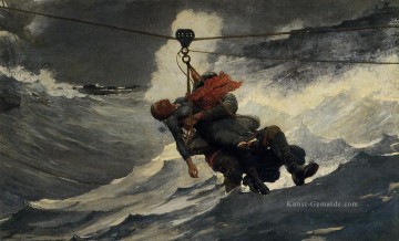  Marinemaler Malerei - Die Life Line Realismus Marinemaler Winslow Homer